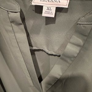 Zenana olive green blouse BNWOT